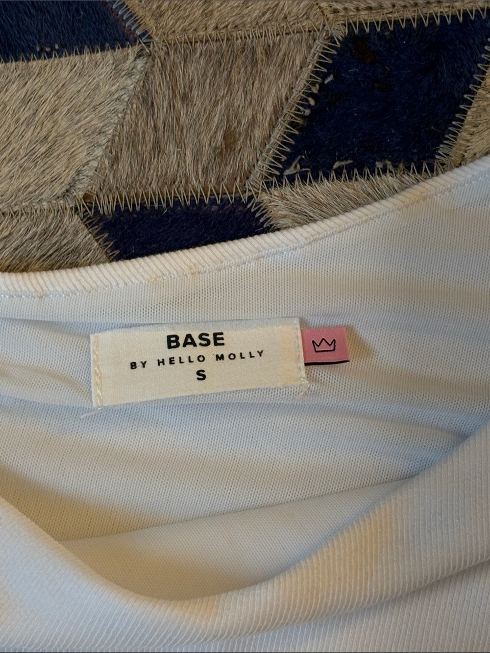 Women’s One-Shoulder Ribbed Crop Top - White - Picture 2 of 3